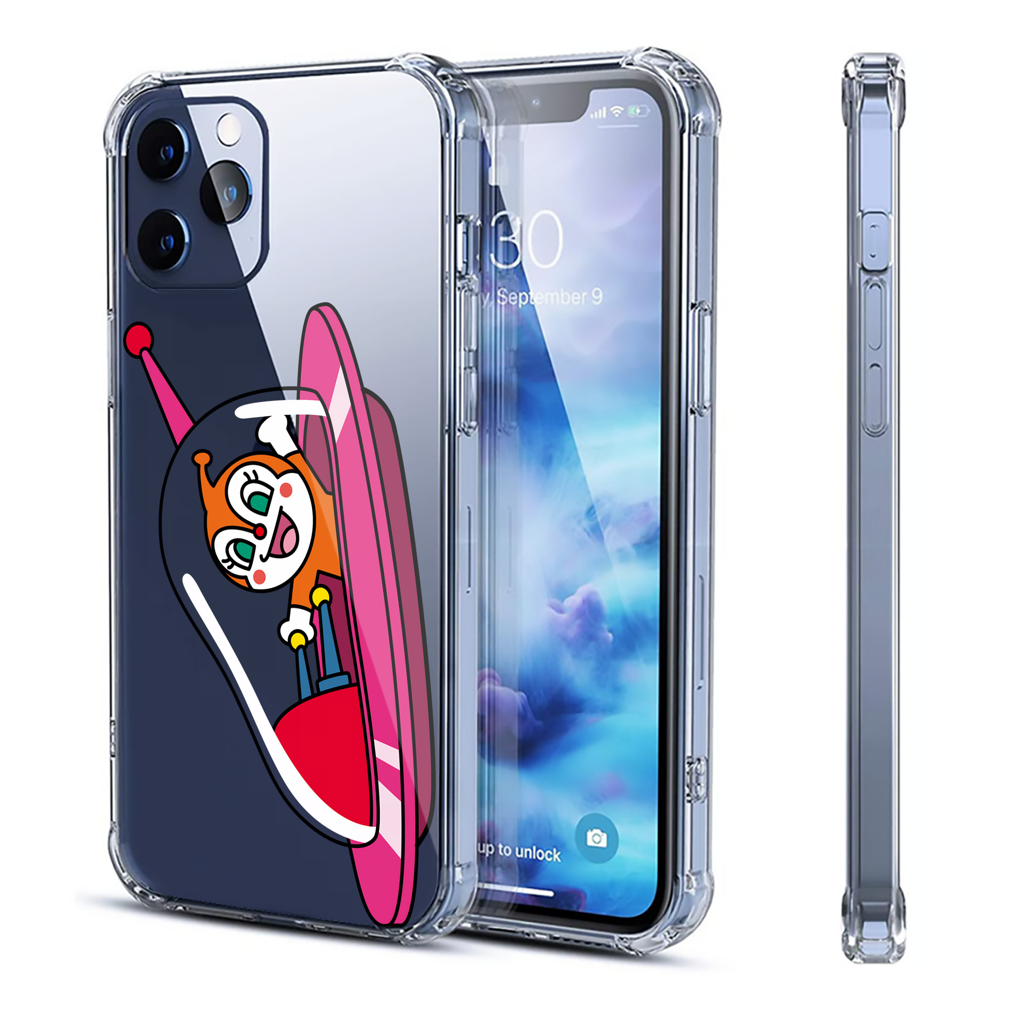 （画像用） アンパンマン Anpanman 【iPhone 12シリーズ対応】透明スマホケース（クリアソフトケース）